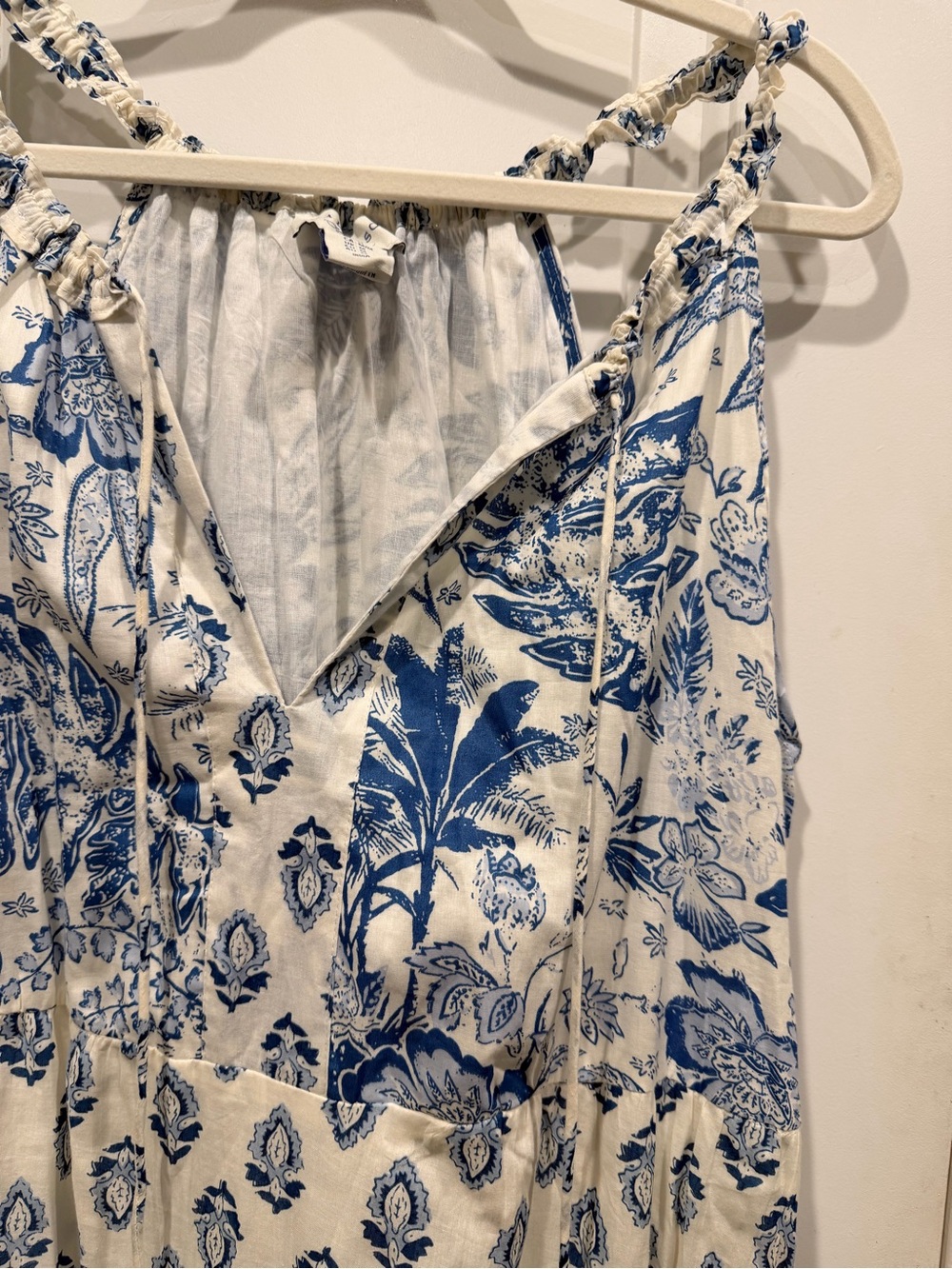 Calypso St. Barth Blue and White Floral Maxi Dress - Picture 3 of 5